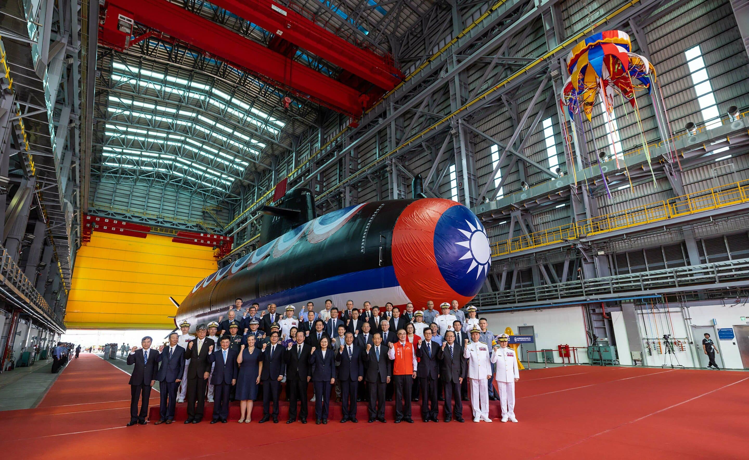 La présidente de Taïwan présente son premier sous-marin. Mandatory Credit: Photo by Wang Yu Ching/Taiwan's President Press Office/UPI/Shutterstock (14130149o)