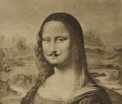 LHOOQ, la Joconde parodiée de Marcel Duchamp. (c) wikipédia