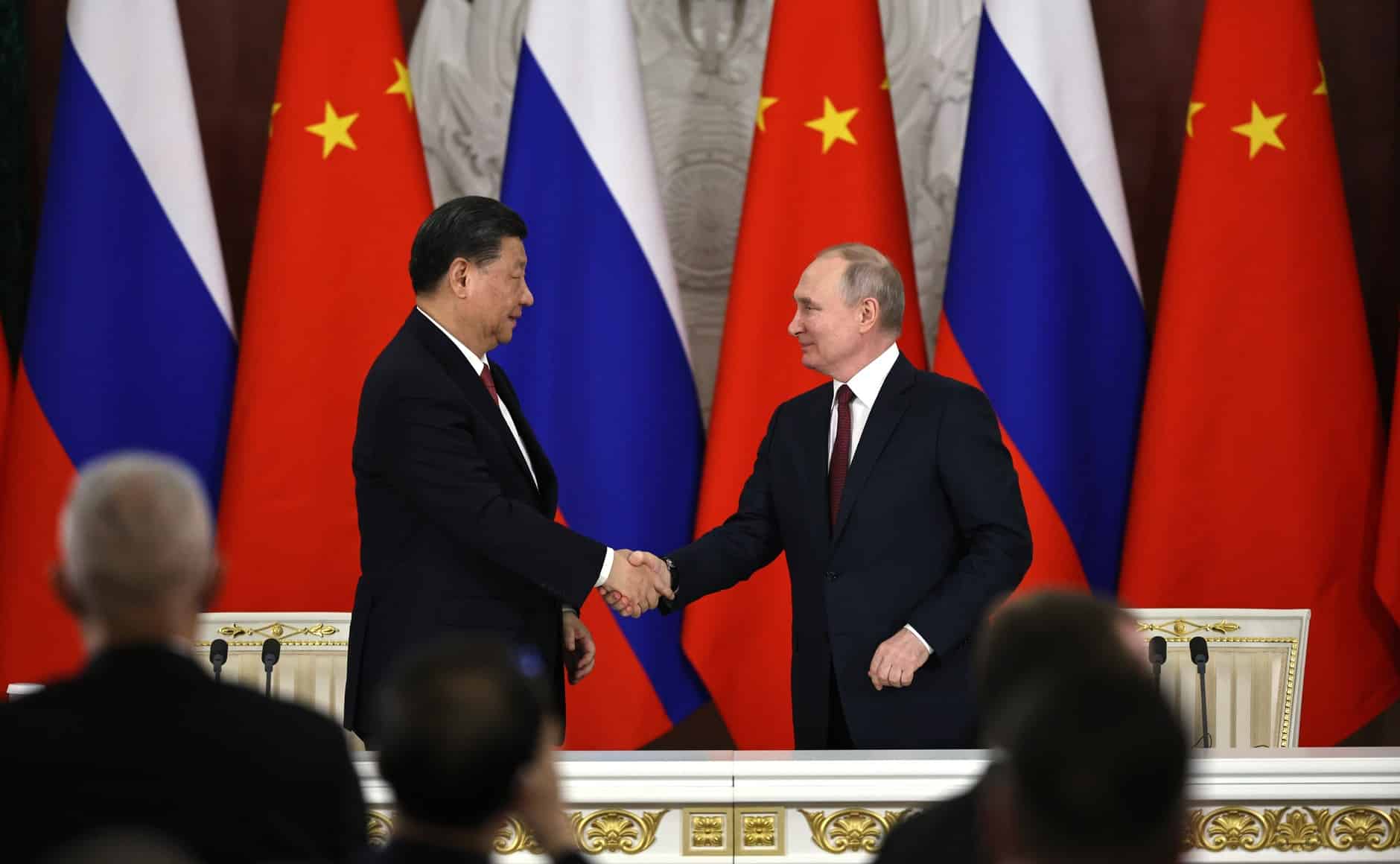 Xi Jinping et Vladimir Poutine à Moscou en mars 2023. (c) wikipédia