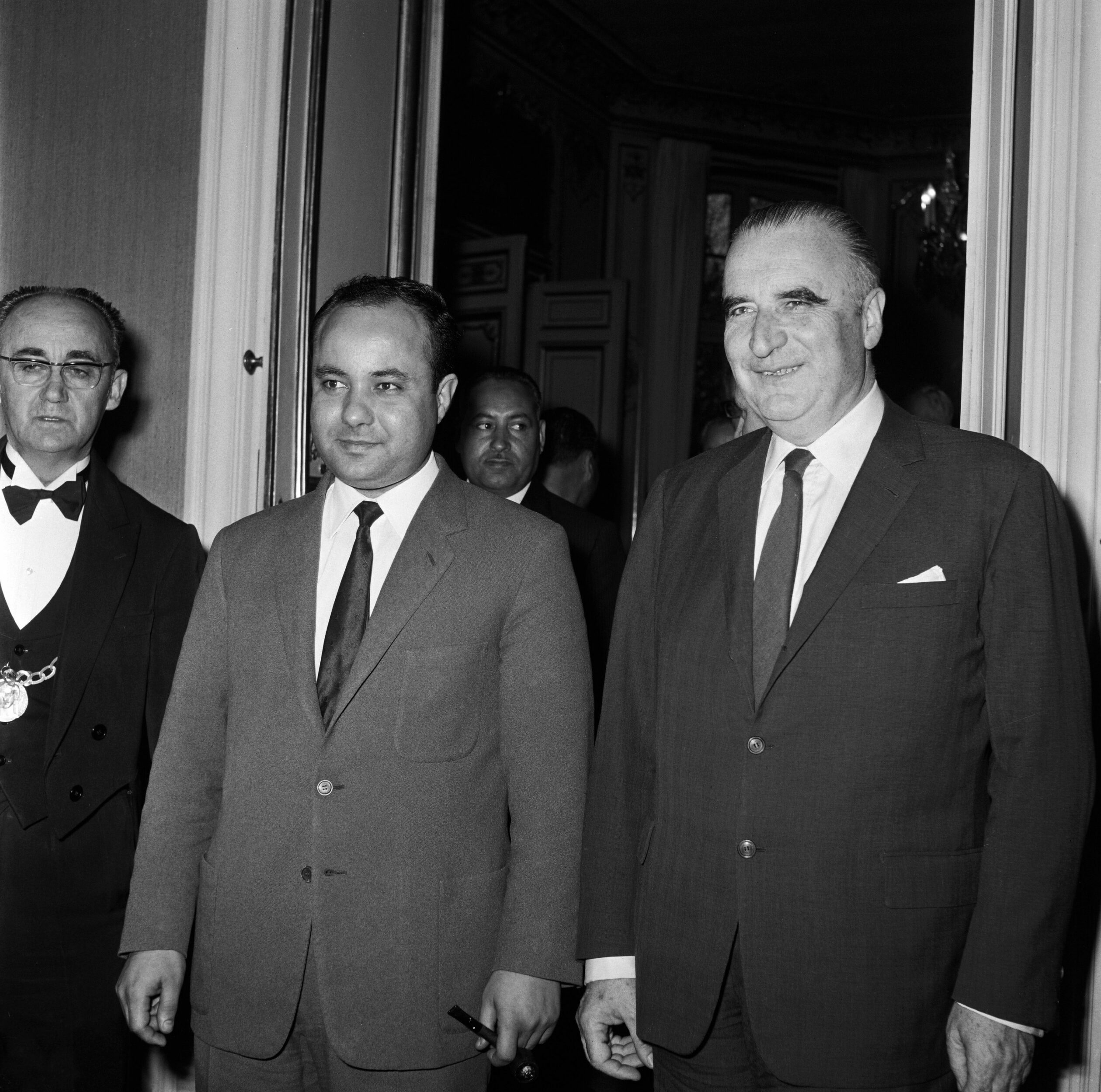 Georges Pompidou reçoit le Premier ministre de la Libye en avril 1968.
Credit:UNIVERSAL PHOTO/SIPA/1007221718