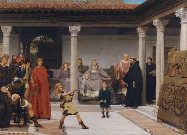 L’Éducation du jeune Clovis, Lawrence Alma-Tadema, 1861.
