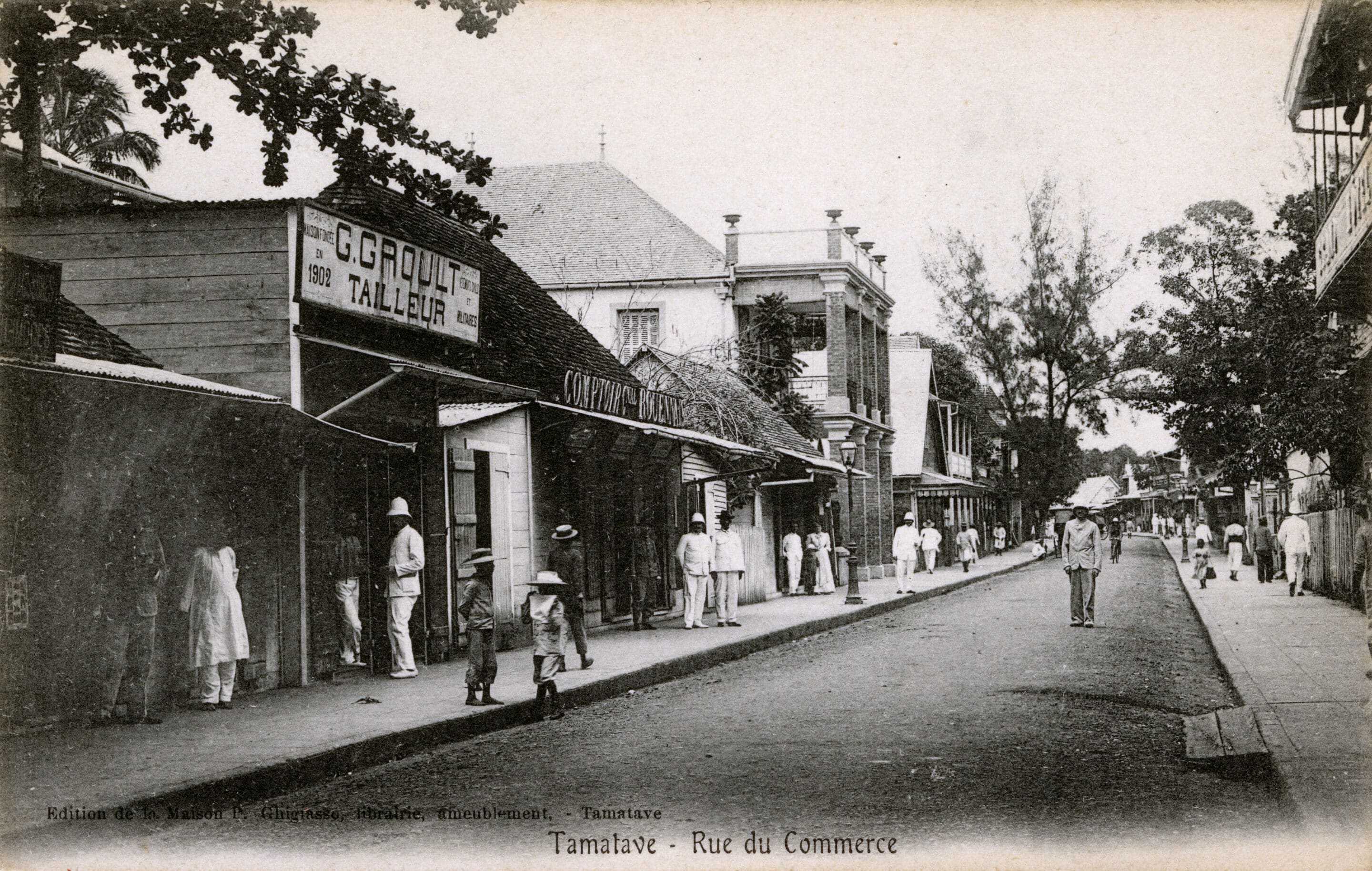 Madagascar - Toamasina (Tamatave) - Rue de Commerce.     Date: circa 1906 - Rights Managed - 11806605 - Credit:  Mary Evans / Grenville Collins P/SIPA - 1804111451