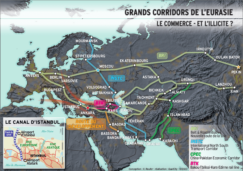 Grands corridors de l'Eurasie: le commerce - et l'illicite?