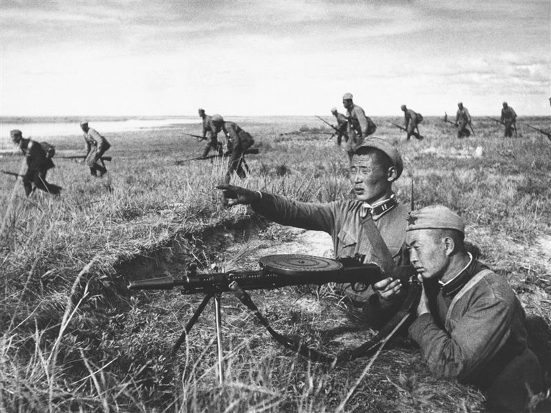 Soldats de l'armée populaire mongole durant la bataille (C) Wikipedia