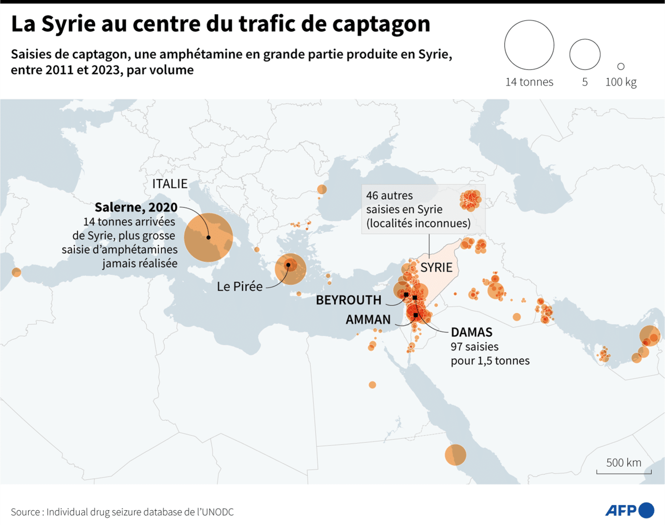 <i class='fa fa-lock' aria-hidden='true'></i> Carte – La Syrie au cœur du trafic de captagon