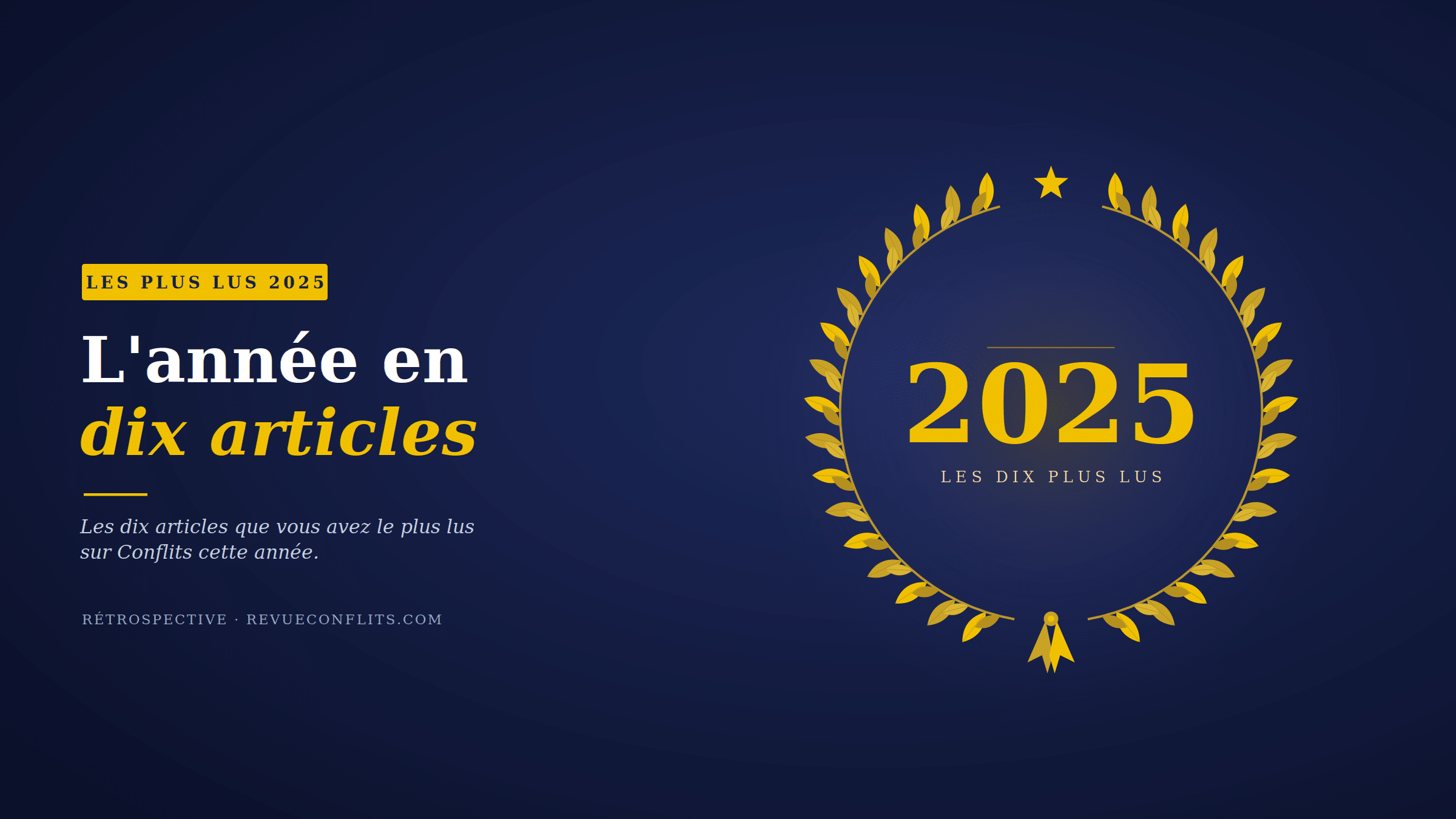 2025 : articles les plus lus 2025 : articles les plus lus