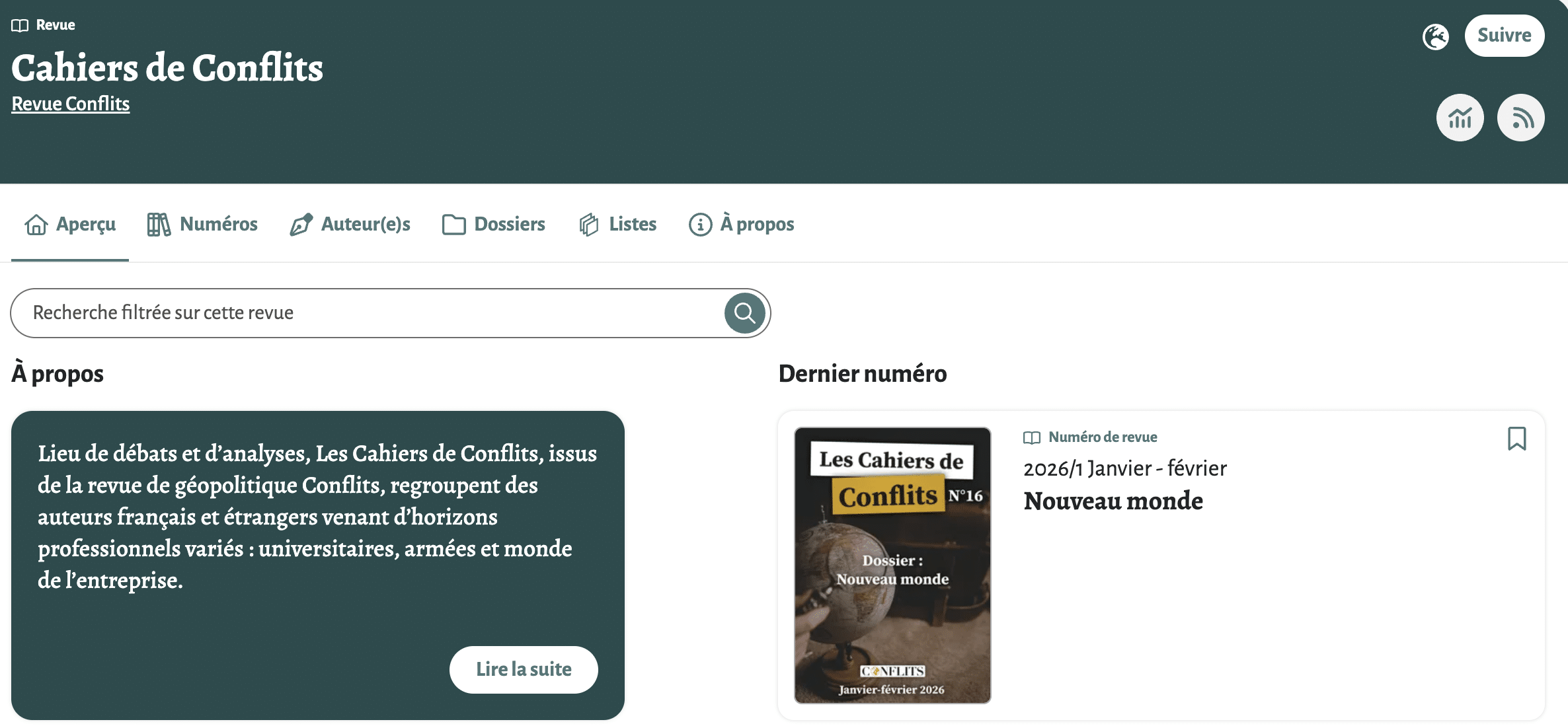 Cahiers de Conflits – Nouveau monde Cahiers de Conflits – Nouveau monde