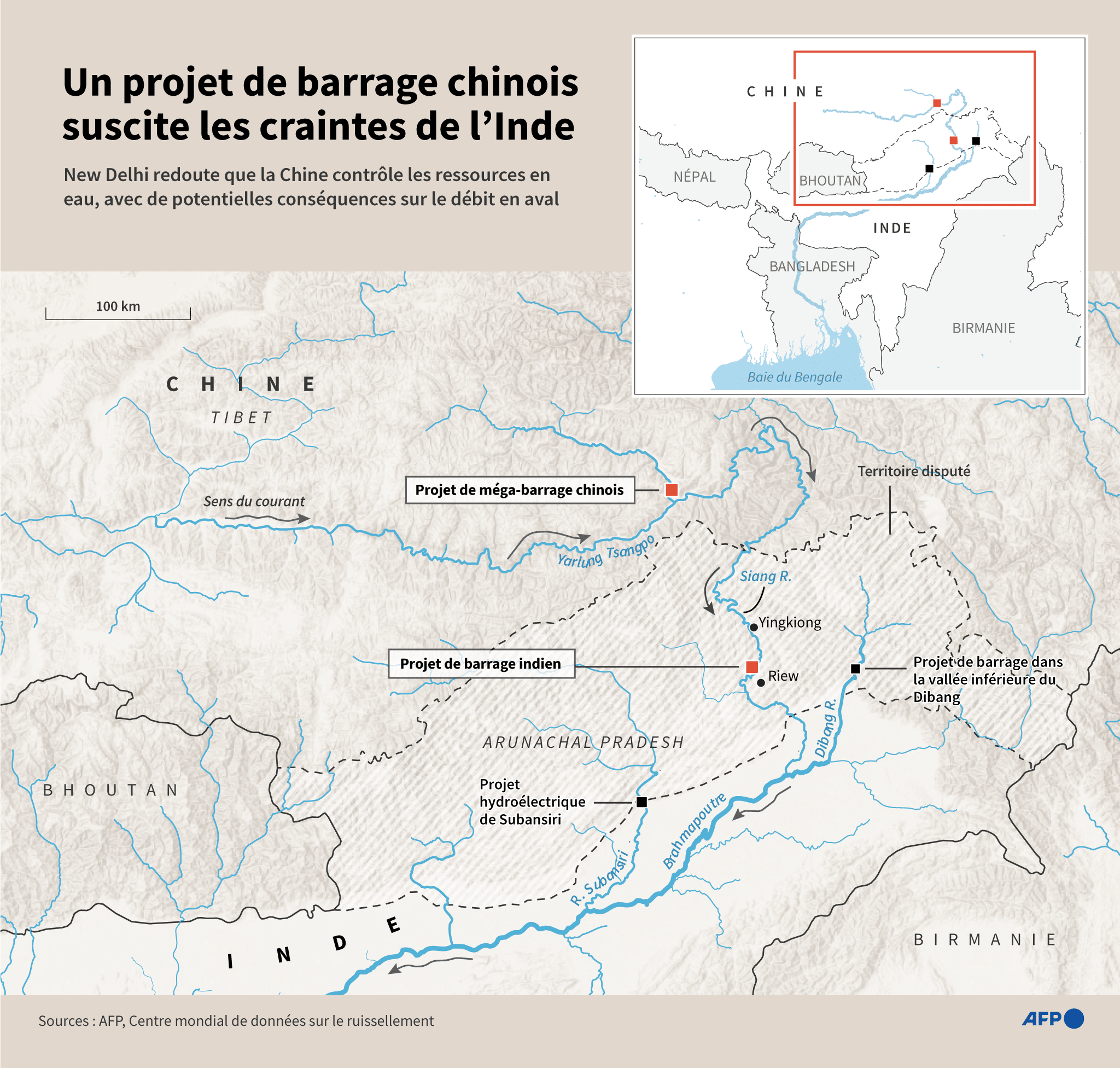 Le Yarlung Tsangpo, arme hydraulique de la Chine contre l’Inde Le Yarlung Tsangpo, arme hydraulique de la Chine contre l’Inde